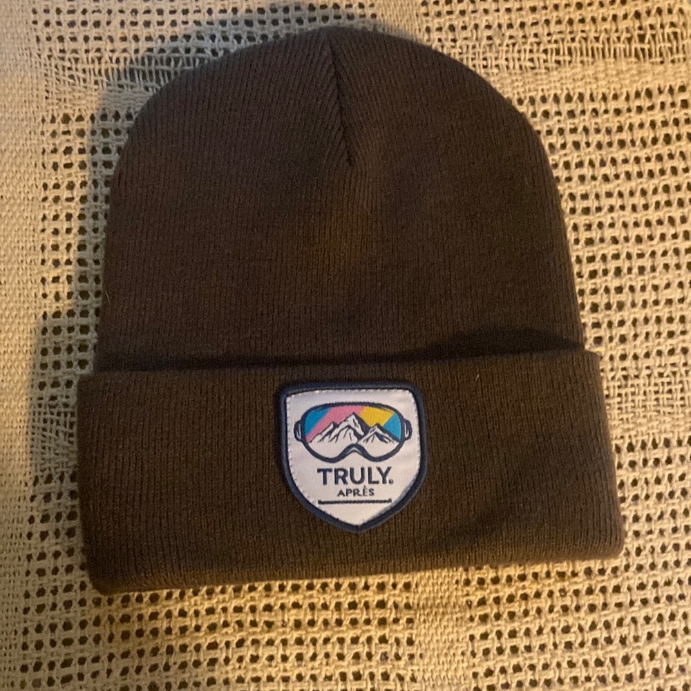 Truly Selzter Apres beanie brown NWOT never worn brand new